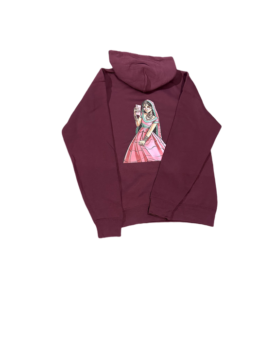 Princess JiJi burgundy Hoodie