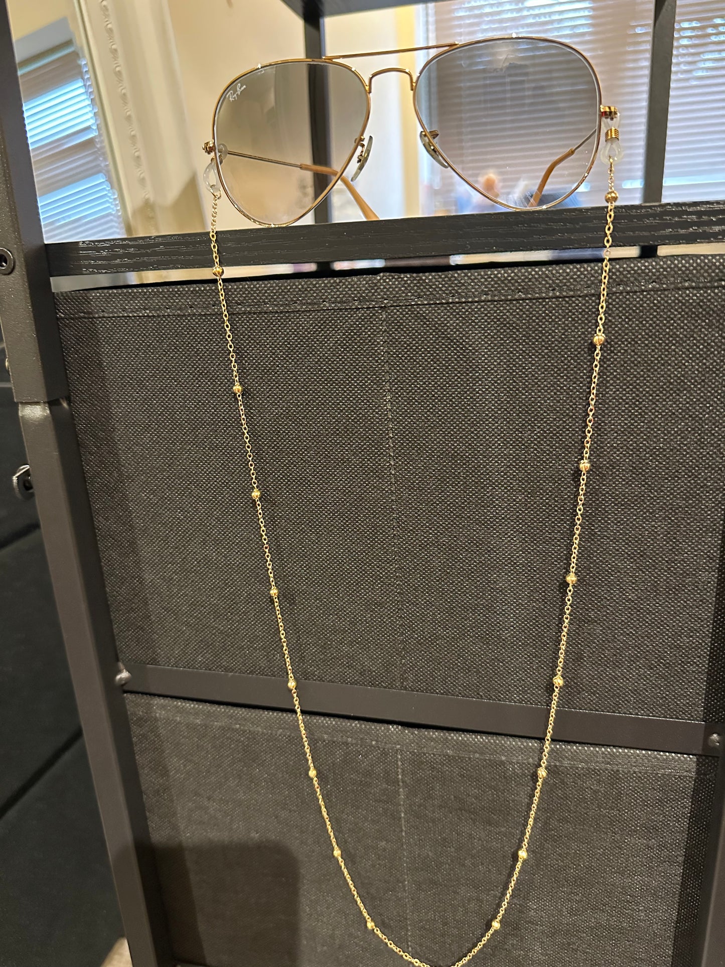 EYEWEAR CHAINS, 18K GOLD PLATED STEEL