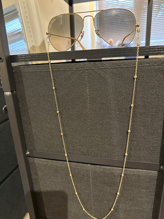 EYEWEAR CHAINS, 18K GOLD PLATED STEEL