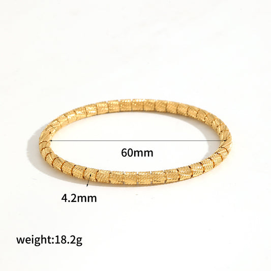 BANGLES, 18K GOLD PLATED STEEL