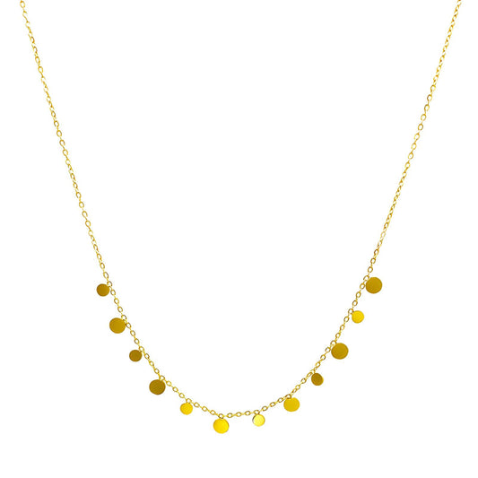 NECKLACE, 18K GOLD PLATED STEEL
