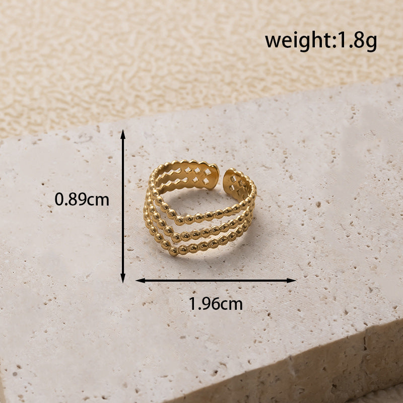 V RING, GOLD PLATED