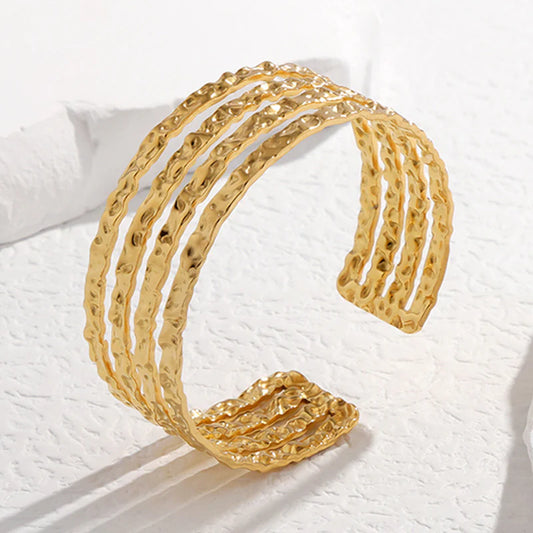 BRACELET, 18K GOLD PLATED STEEL