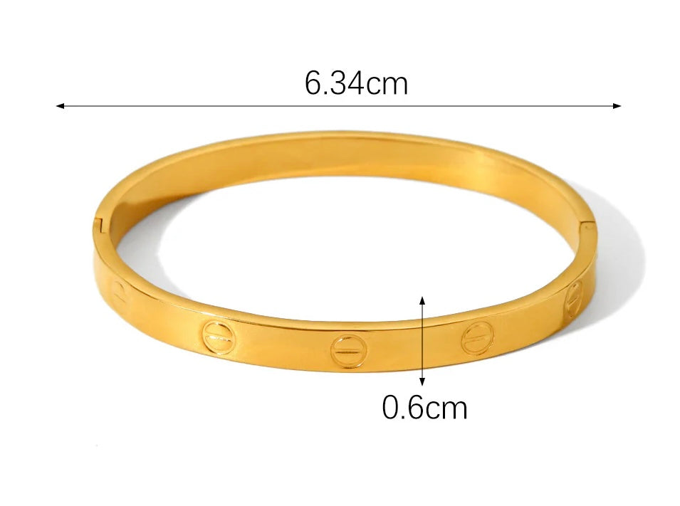 BRACELET, 18K GOLD PLATED STEEL