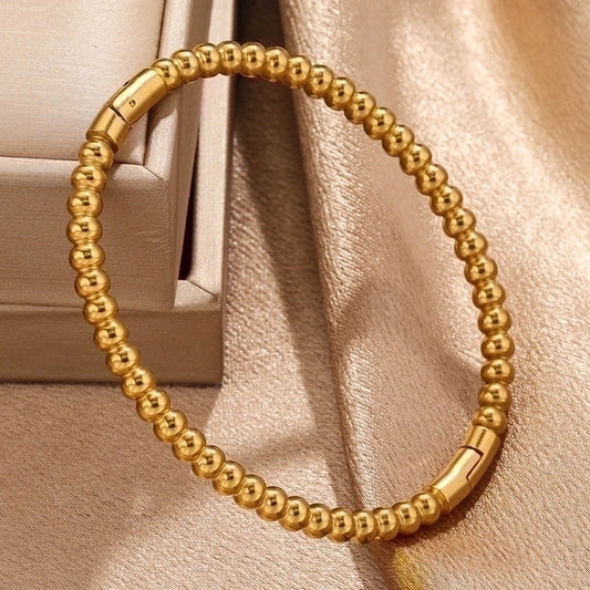 BRACELET, 18K GOLD PLATED STEEL